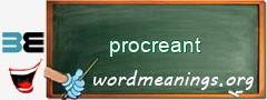 WordMeaning blackboard for procreant